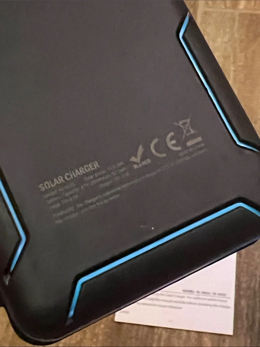 New open box 25000mAh Solar Charger Foldable Portable Power Bank emergency z9